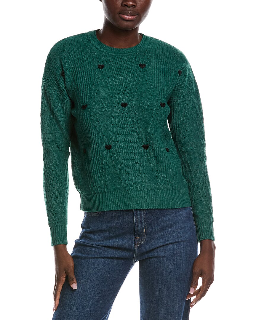 Nanette Lepore Textured Sweater In Green