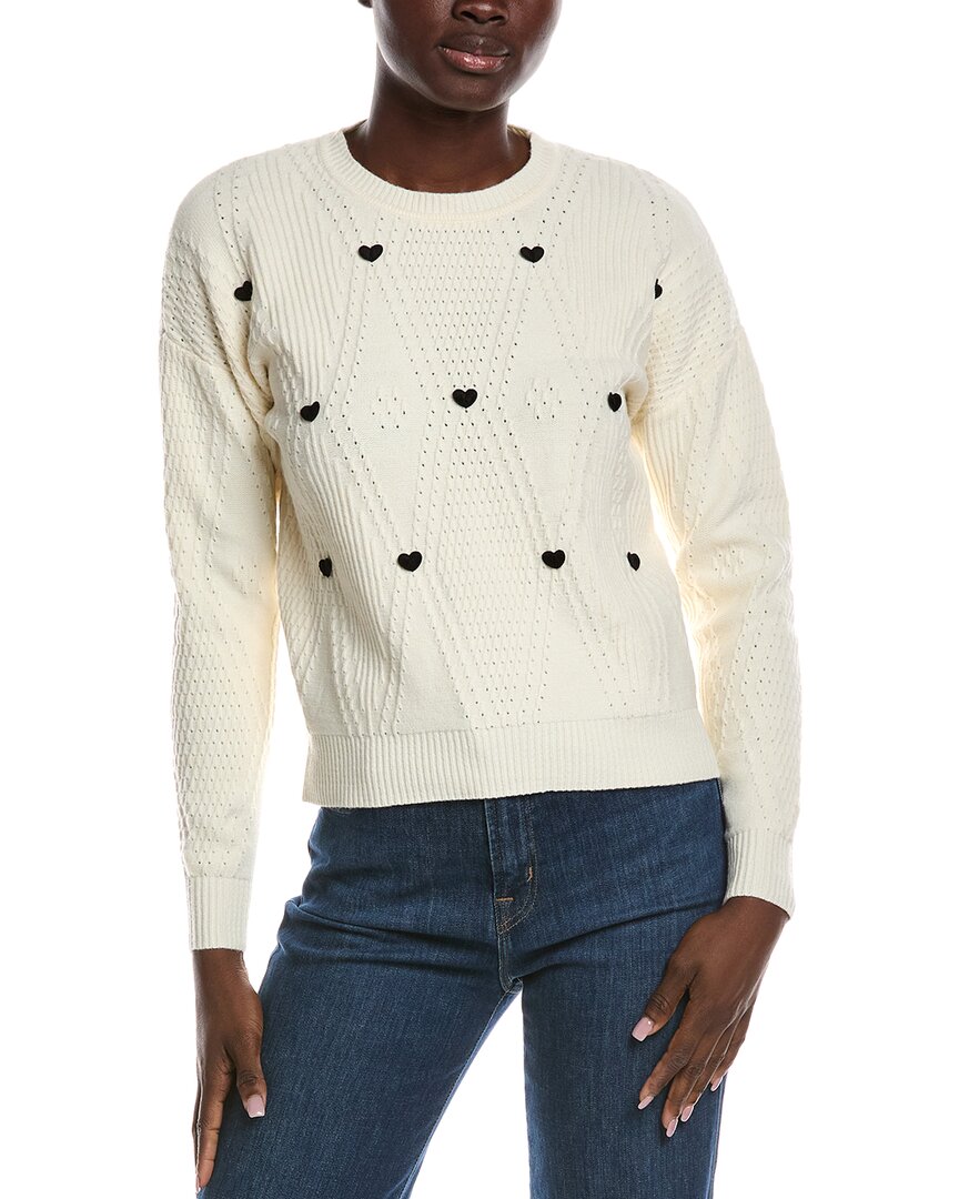 Nanette Lepore Nanette  Textured Sweater In White