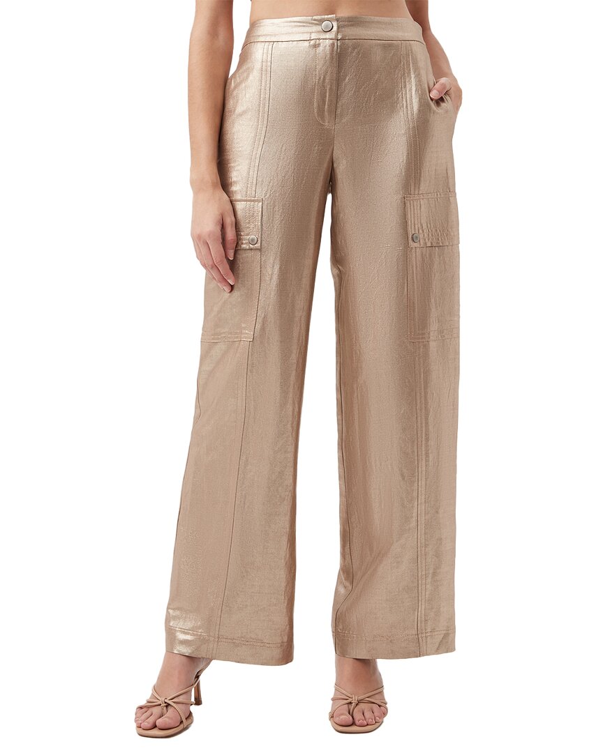 Trina Turk Fatima Linen-blend Pant In Brown