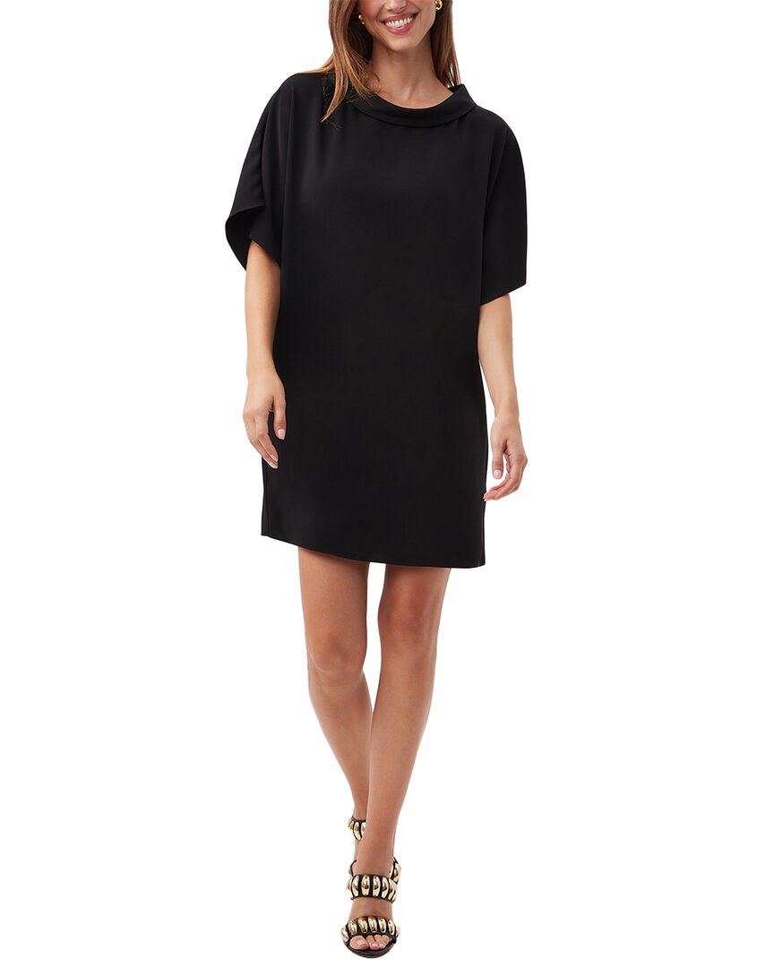 Trina Turk Honeysuckle Georgette Mini Shift Dress In Black