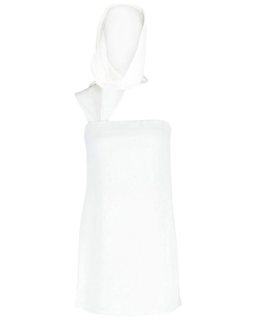 Ferragamo Hooded Mini Dress In White