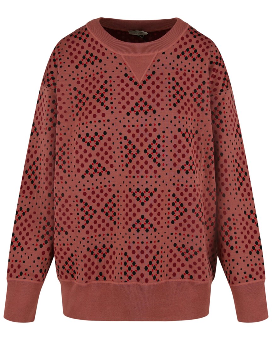 Bottega Veneta Crewneck Polka Dot Wool Sweater In Brown