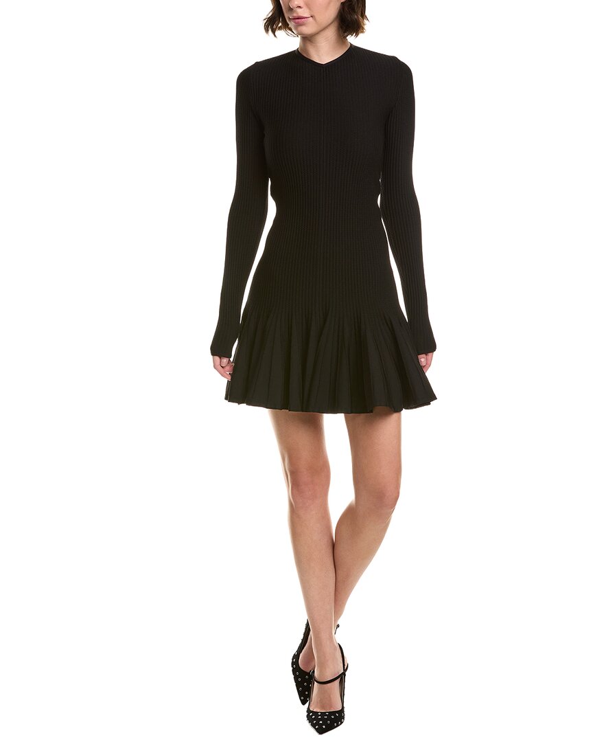 Khaite Mamie Pleated Mini Dress In Black
