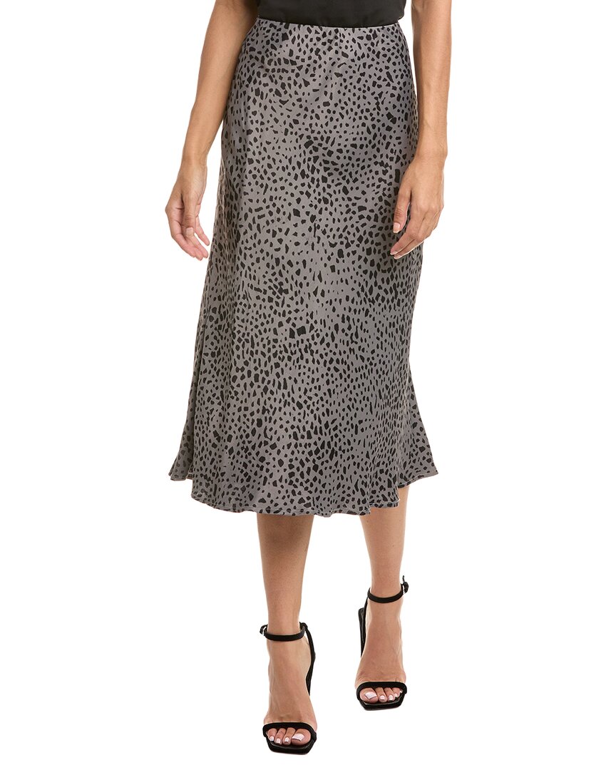 Bella Dahl Bias Midi Skirt In Gray