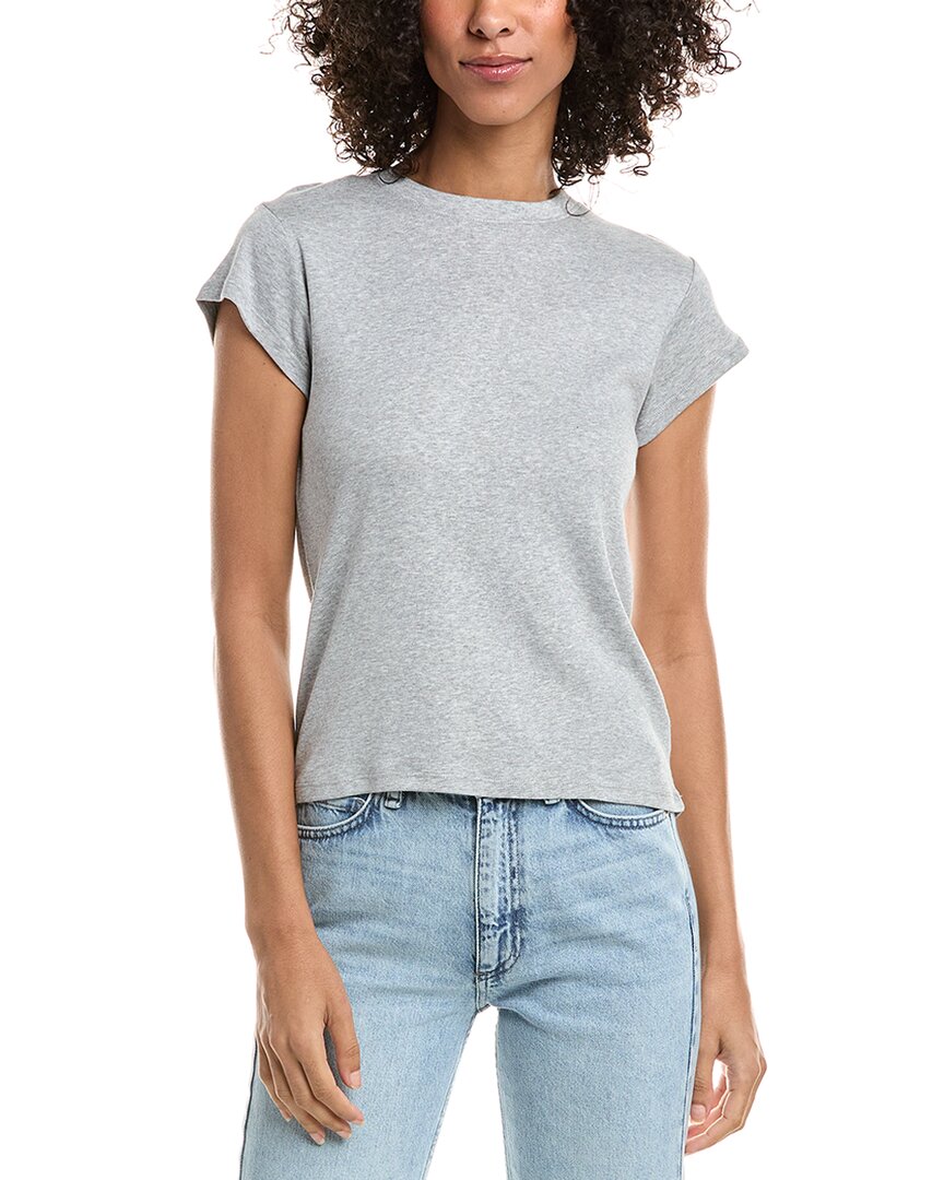 Splendid Faye Crewneck T-shirt In Gray