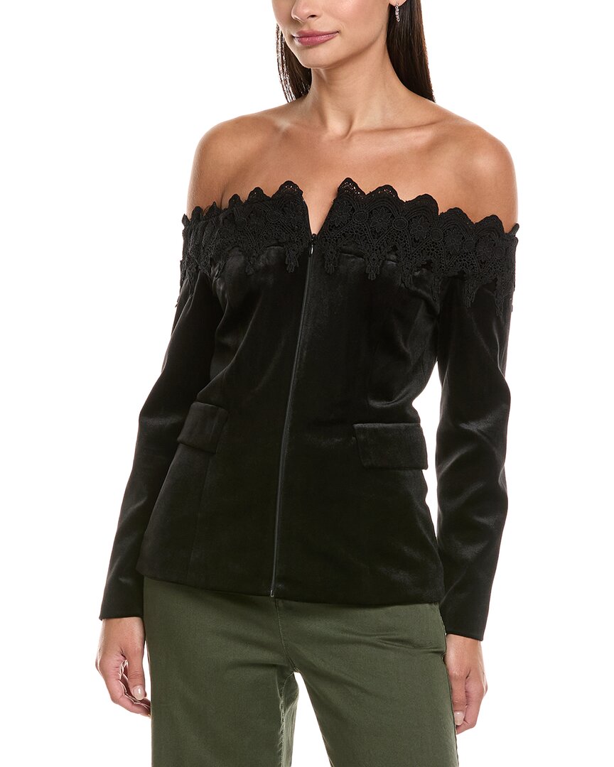 Tyler Boe Tyler Böe Teagan Velvet Lace Top In Black