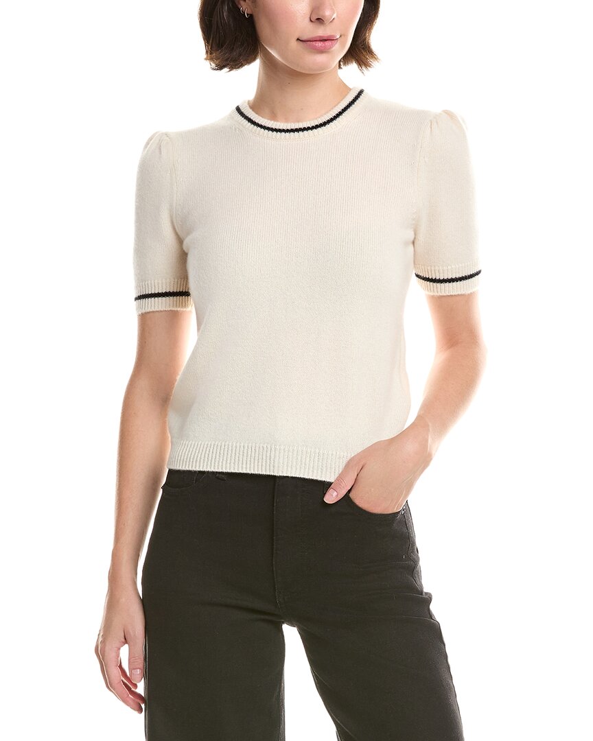Frame Denim The Gathered Cashmere Sweater In White