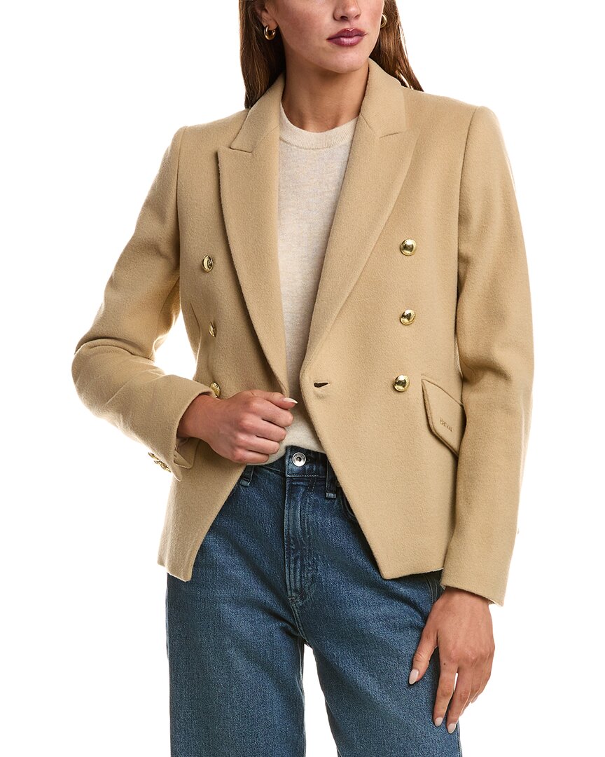 Barbour Darly Wool-blend Blazer In Brown