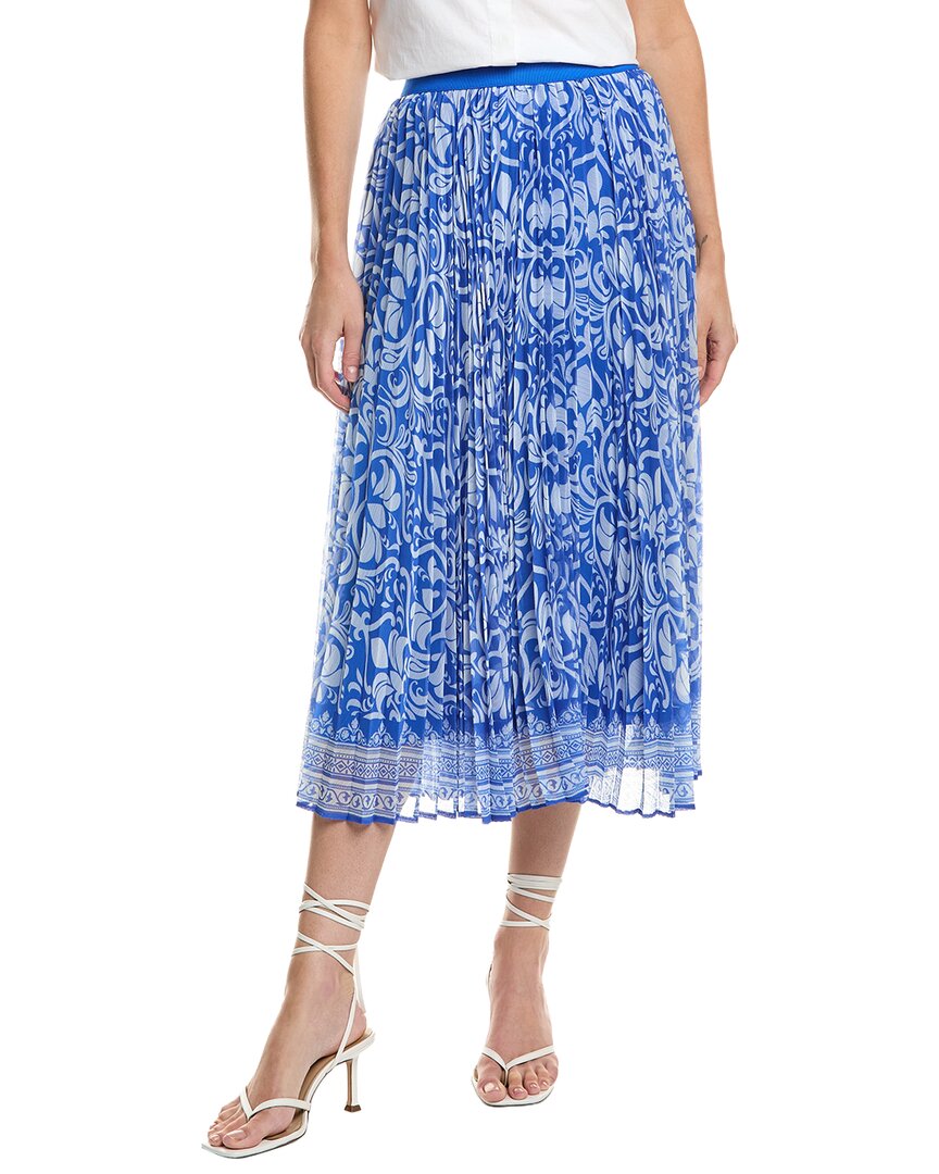 Alice And Olivia Alice + Olivia Katz Midi Skirt In Blue