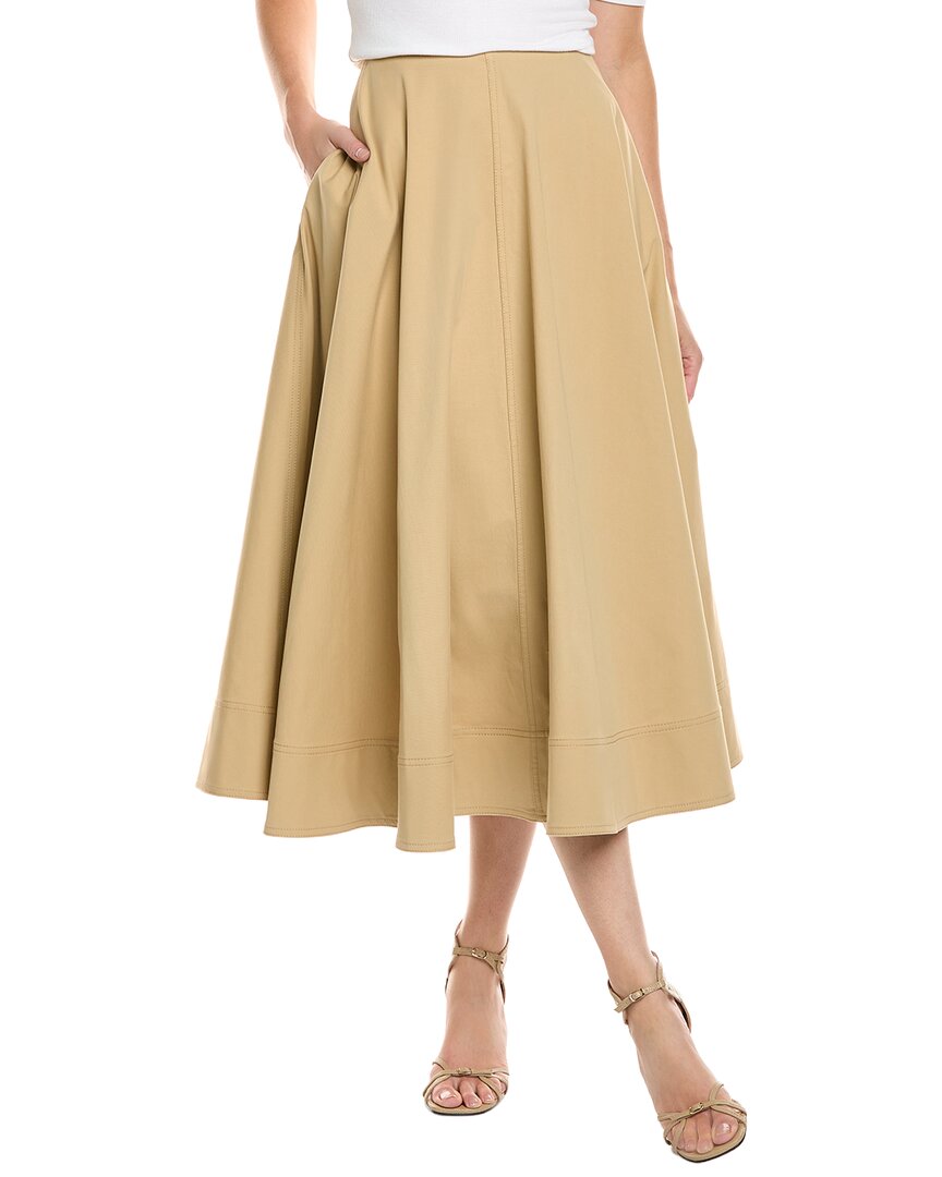A.l.c . Eleanor Cotton Circle Skirt In Nude