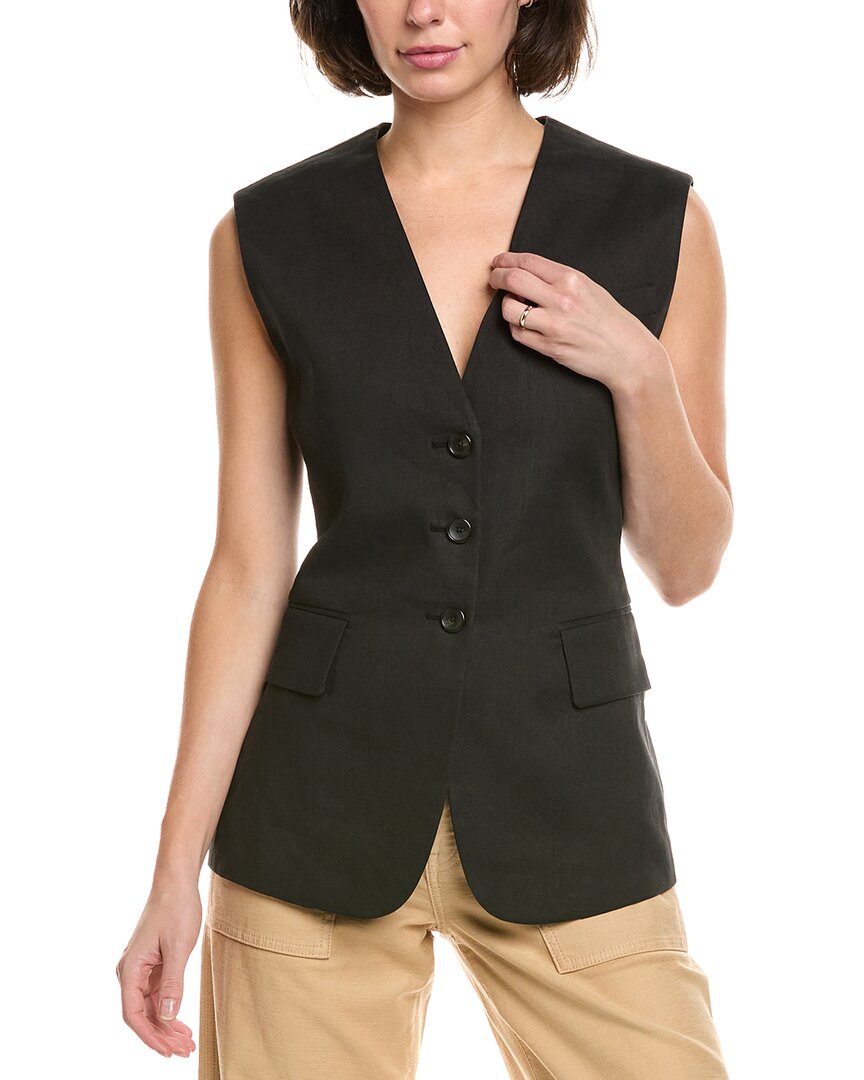A.l.c . Noa Linen-blend Vest In Black