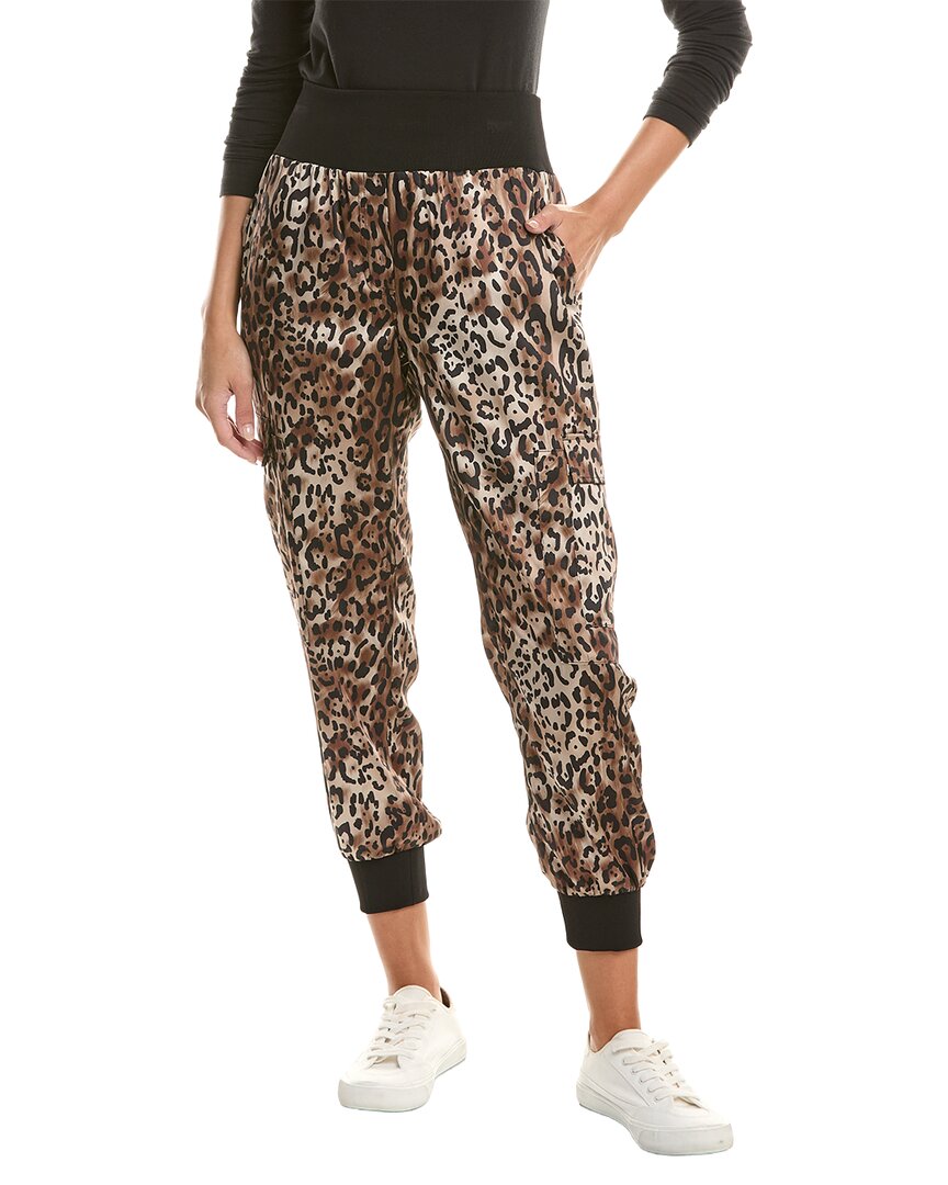 Cinq À Sept Giles Leopard Print Cargo Joggers In Animal Print