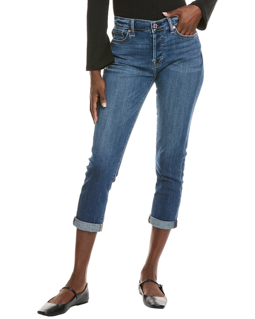 7 For All Mankind Josefina Vanity Feminine Boyfriend Jean In Blue