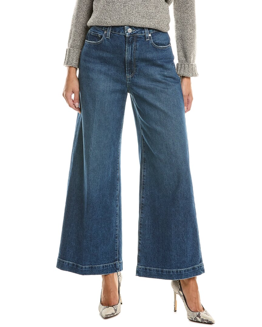 Paige Harper High Rise Ankle Wide Leg Jeans In Wings In Blue