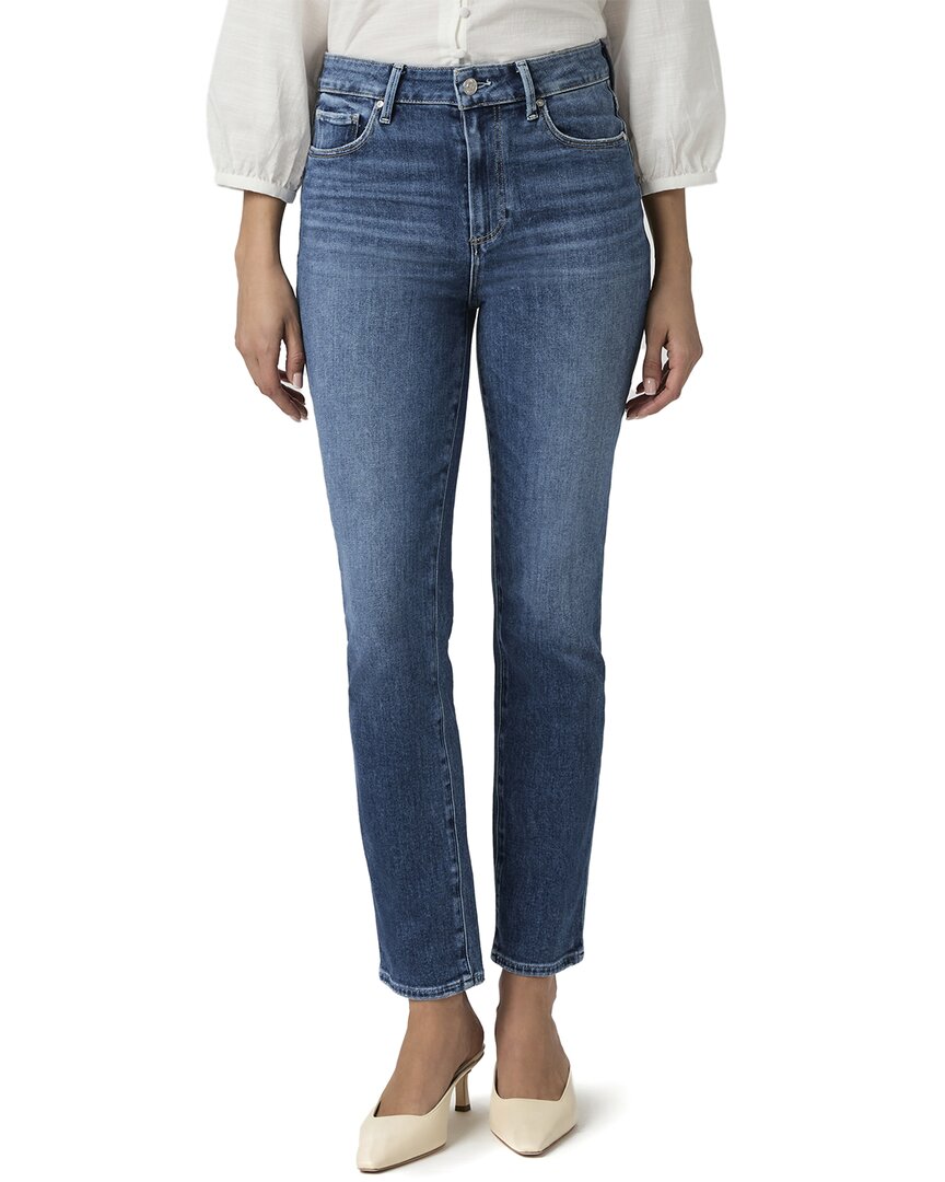 Paige Gemma High Waist Cigarette Jeans In Blue