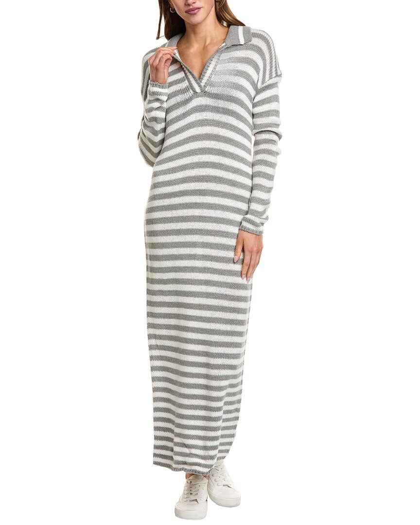 525 America Raya Polo Sweaterdress In Gray