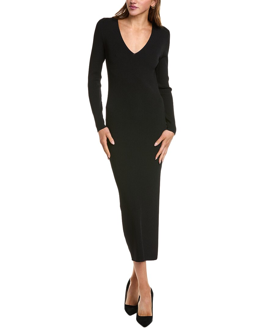 525 America Lace-up Maxi Sweaterdress In Black