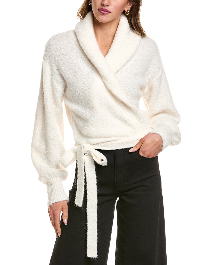525 America Boucle Ballerina Wrap In White