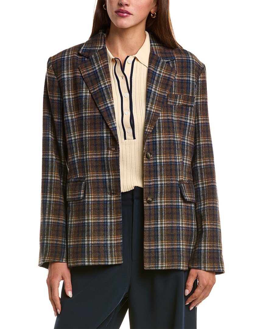Sadie & Sage Old Money Oversized Blazer In Brown