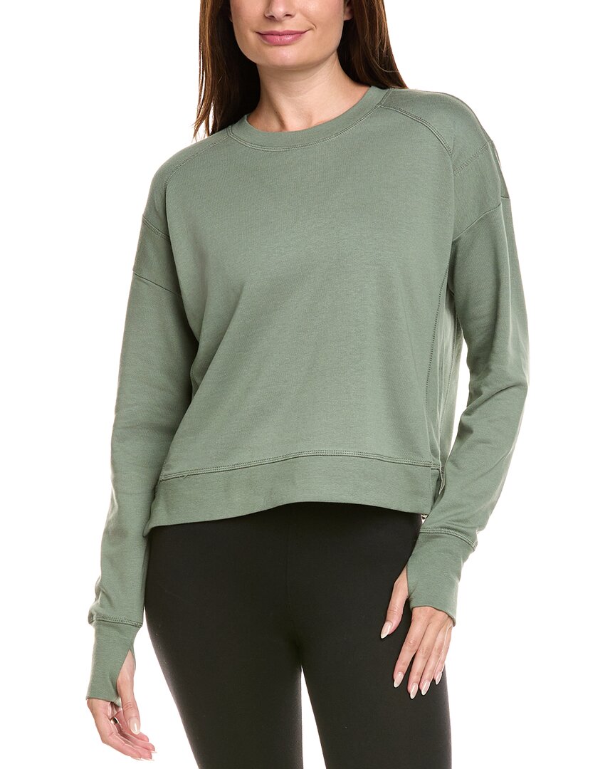 Sweaty Betty After Class Crop Sweatshirt In Green