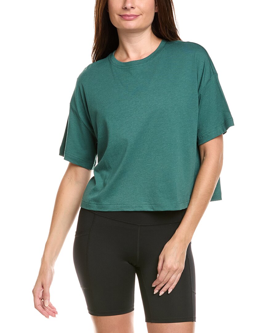 Sweaty Betty Essential Crop T-shirt In Green