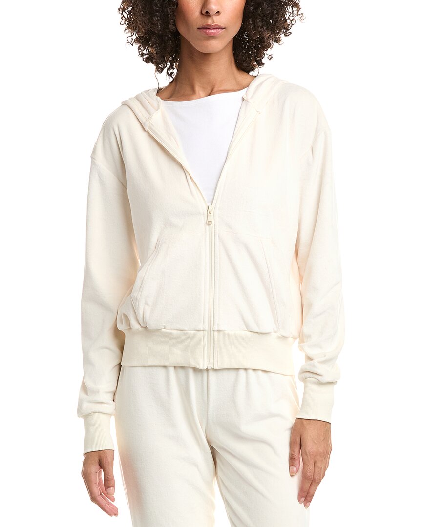 Splits59 Rhys Velour Zip-up Hoodie In White