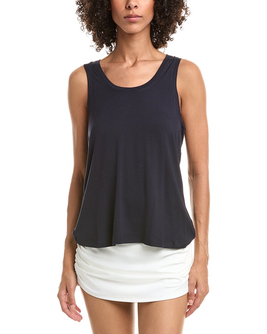 Splits59 Toni Scoop Neck Jersey Tank In Blue