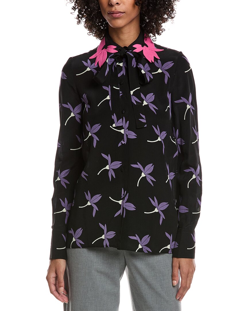 Valentino Silk Shirt In Black