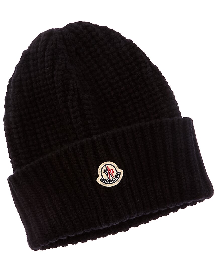 Moncler Wool & Cashmere-blend Hat In Black