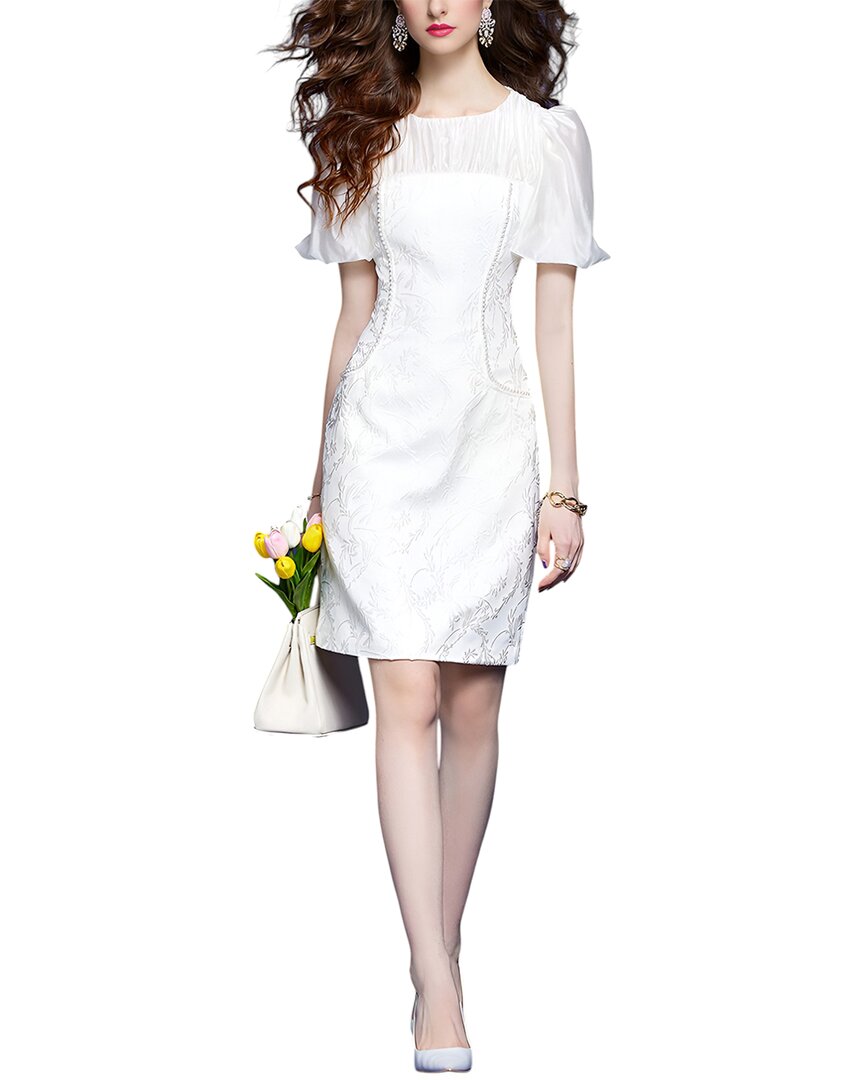 Vera Dolini Mini Dress In White