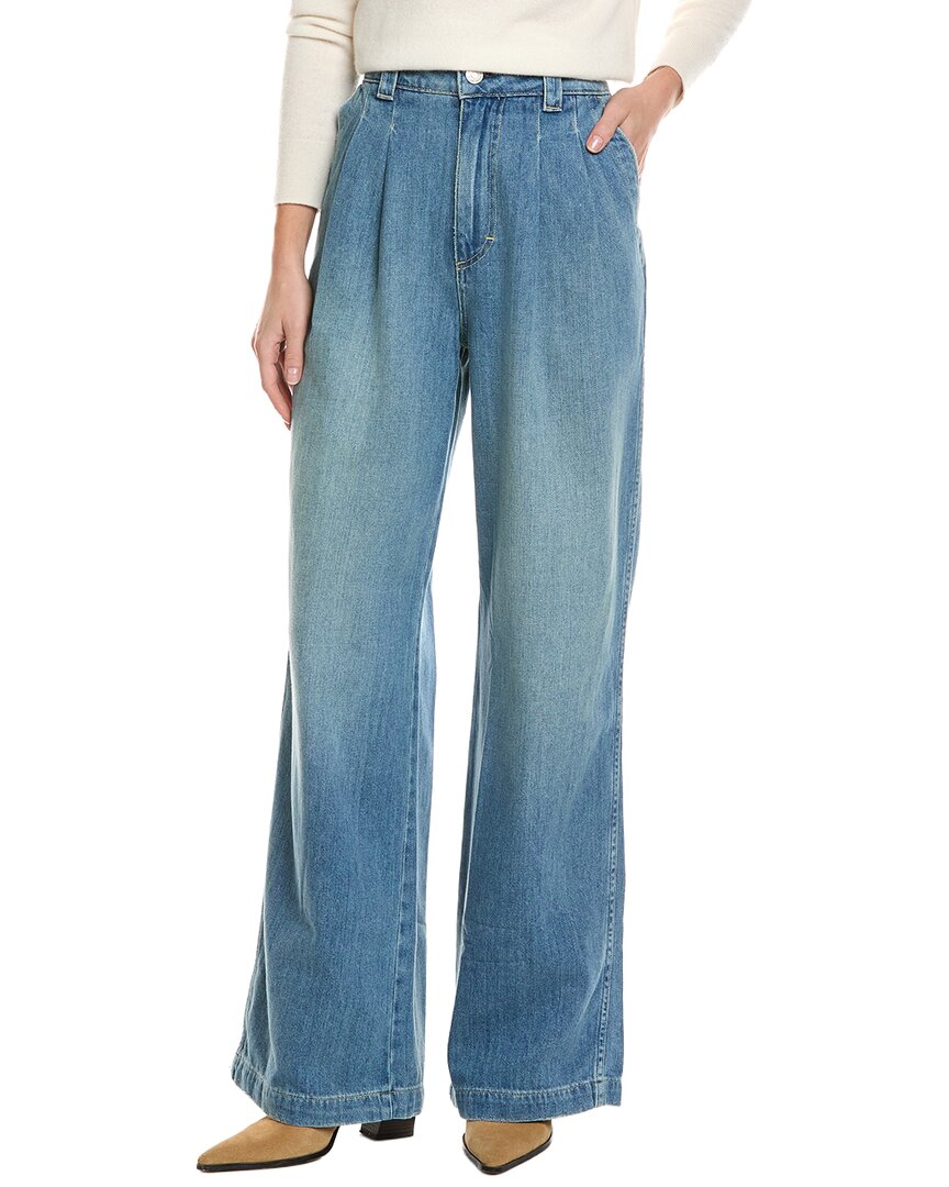 Amo Denim Amo Matilda Skipper Pleated Wide Leg Jean In Blue