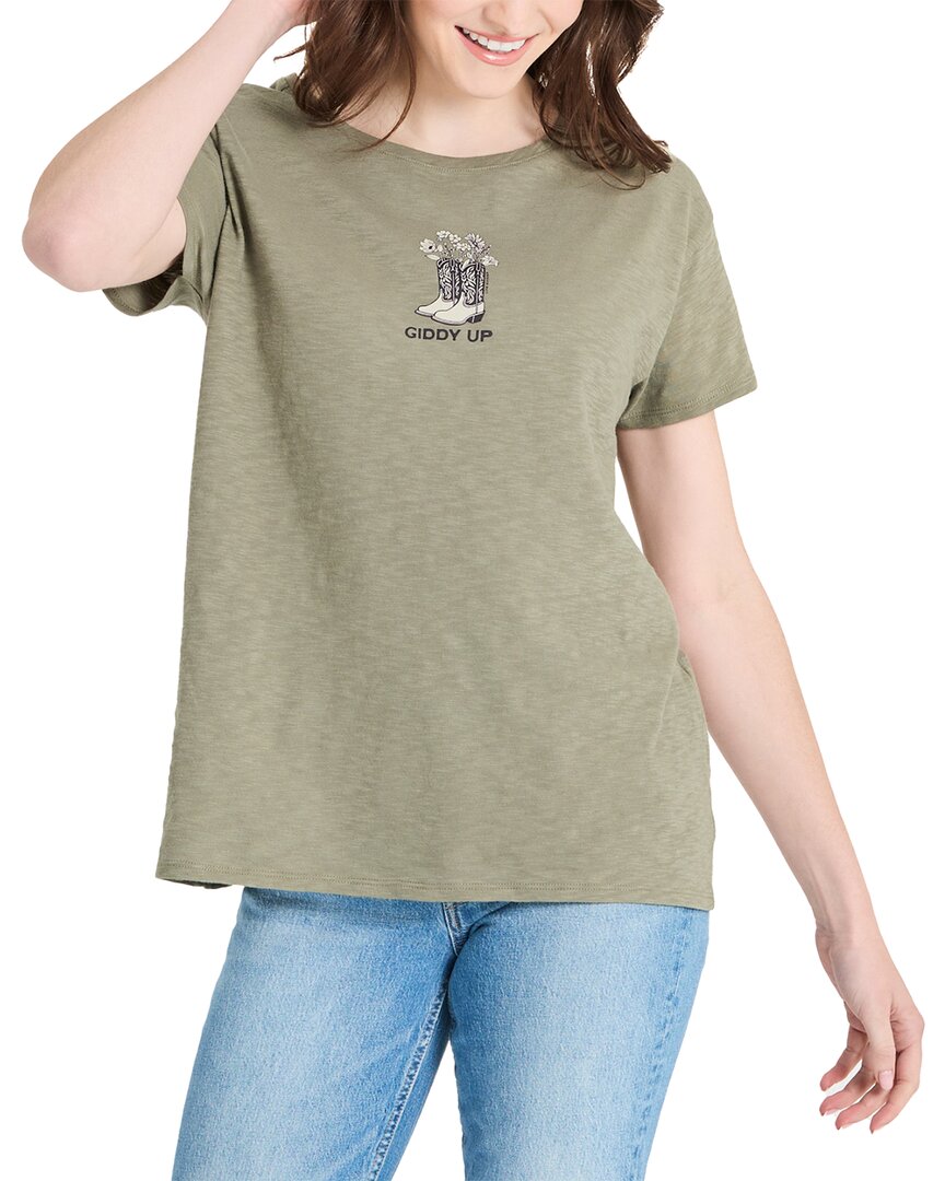 Life Is Good ® Slub T-shirt In Green