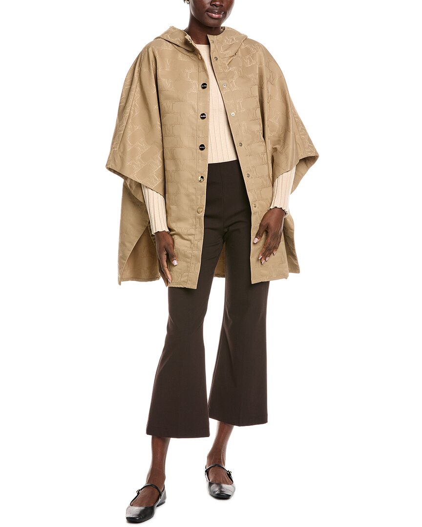 Max Mara Aeroso Cape In Brown