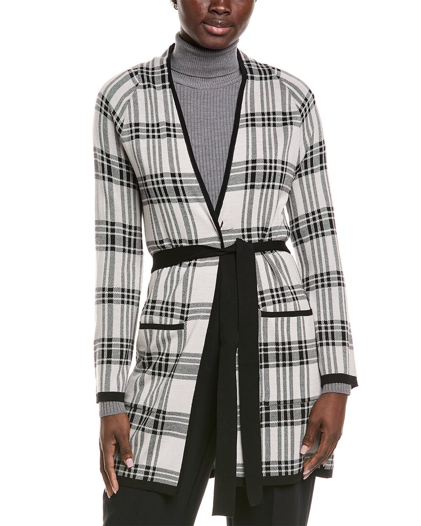 Max Mara Destino Wool Cardigan In Gray
