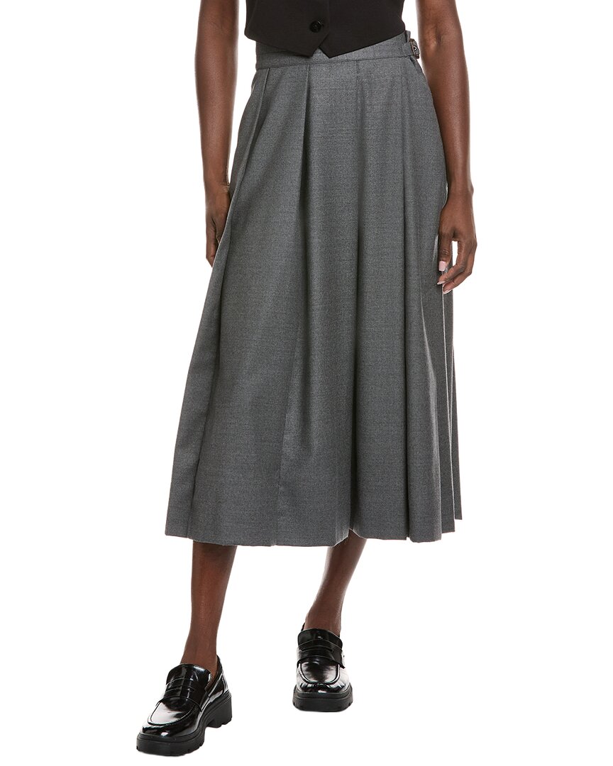 Weekend Max Mara Palk Wool-blend Midi Skirt In Blue