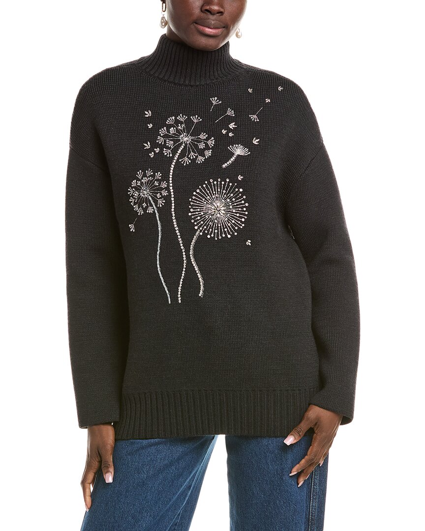 Oscar De La Renta Ladies Knit Pull In Black