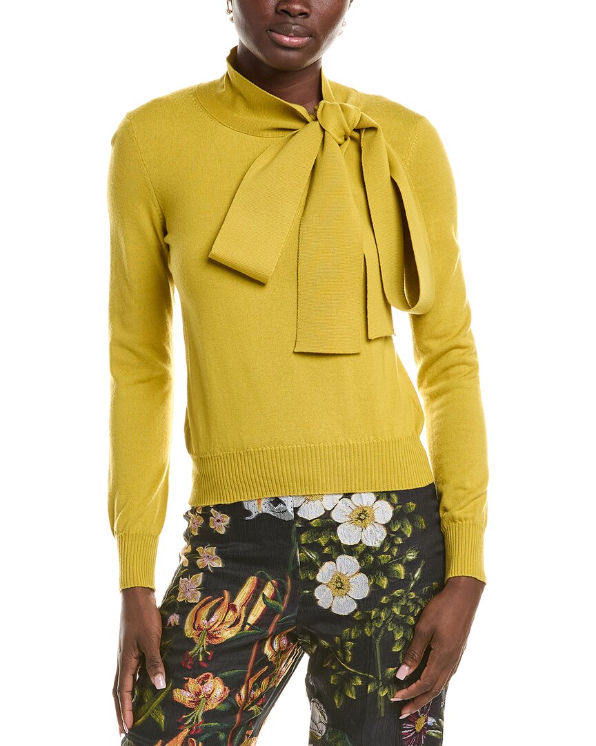 Oscar De La Renta Ladies Knit Pullover In Orange