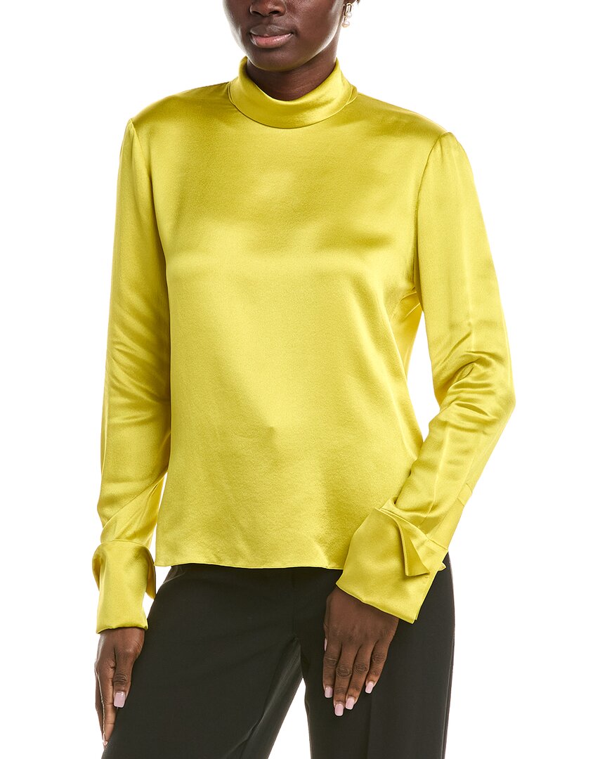 Oscar De La Renta Silk Blouse In Green