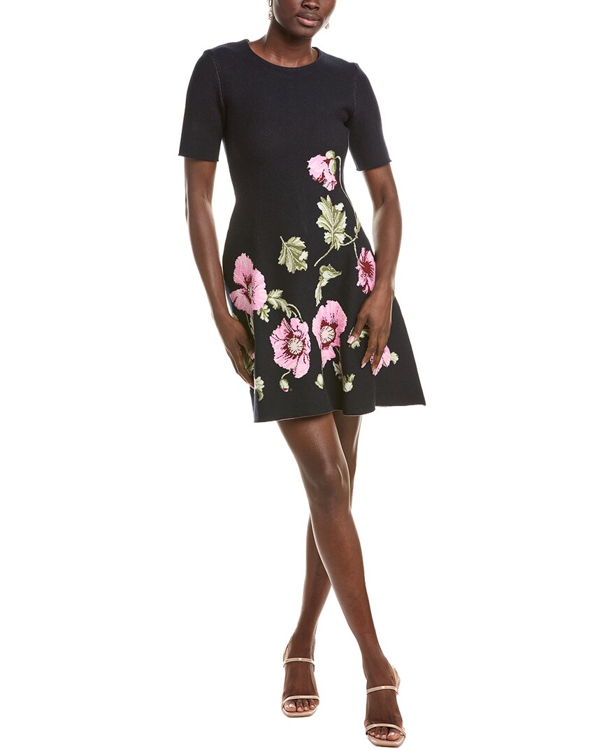 Oscar De La Renta A-line Dress In Blue