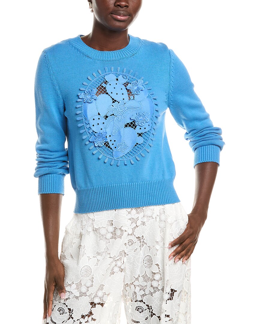 Oscar De La Renta Sweater In Blue