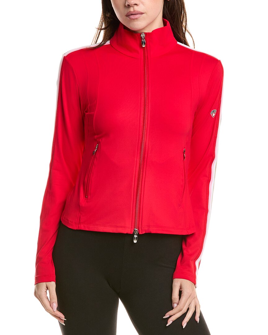 Post Card Zip Sweater Top In White