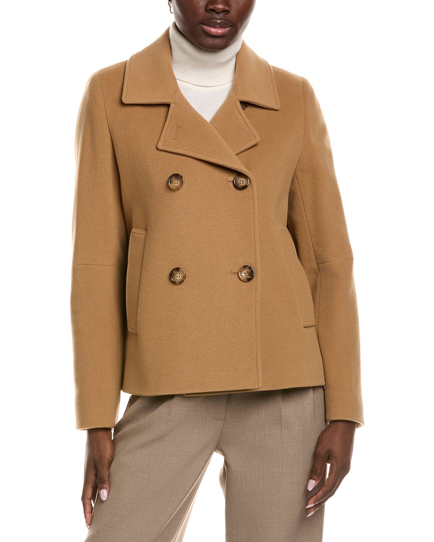Cinzia Rocca Icons Wool & Cashmere-blend Short Coat In Brown