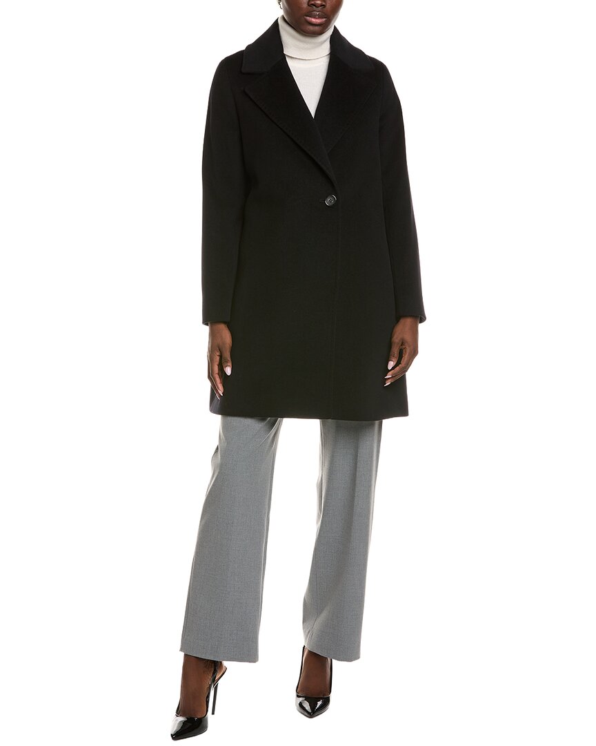 Cinzia Rocca Icons Wool & Cashmere-blend Coat In Black