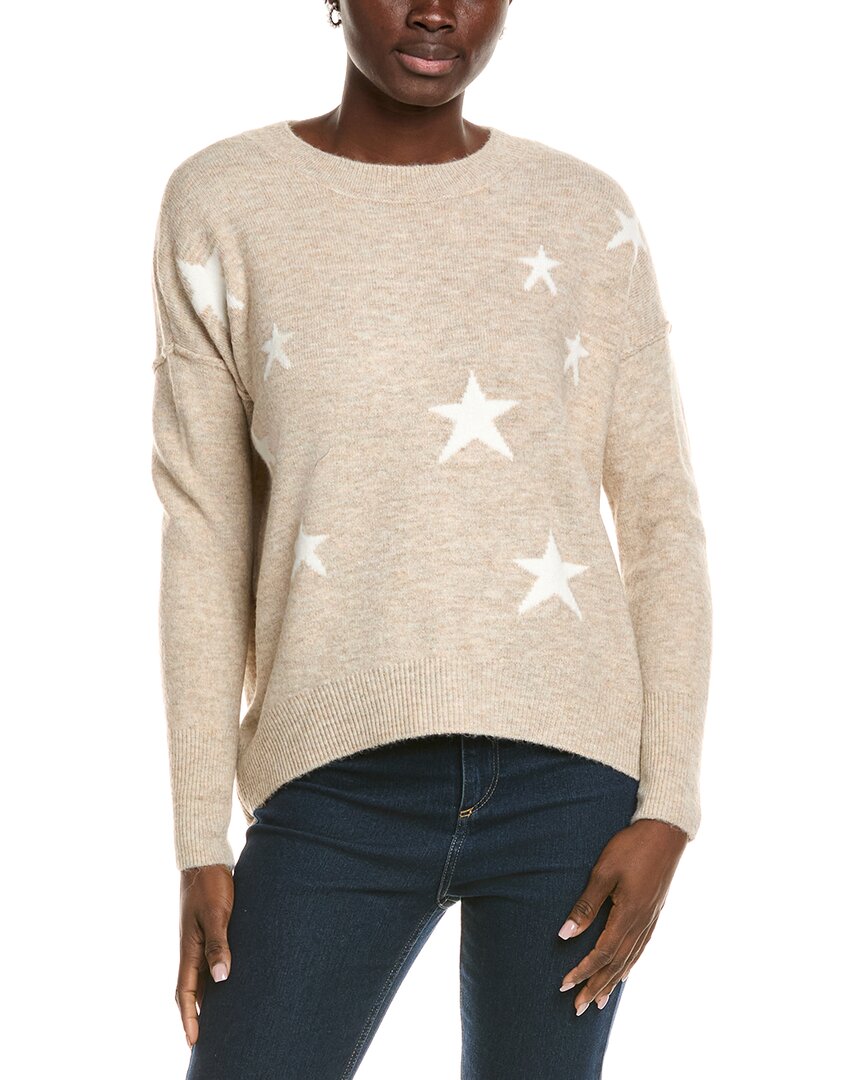 Vince Camuto Star Crewneck Sweater In Neutral