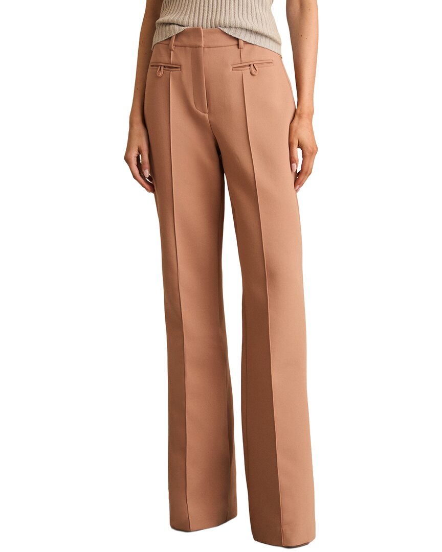 Reiss Abbey Flare Trouser In Tan