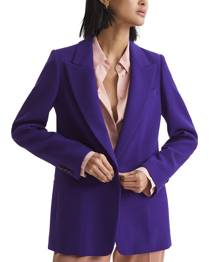 Reiss Blake Wool Blazer In Purple