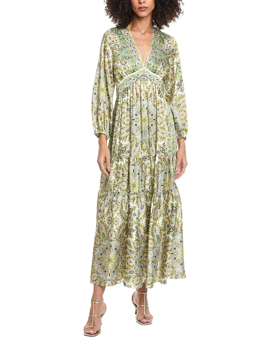Sandro Woven Midi Dress In White