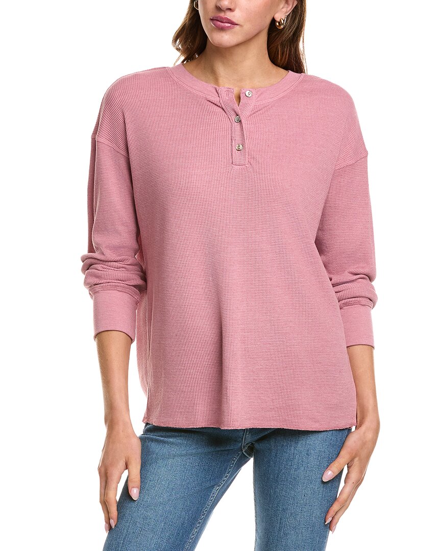 Michael Stars Frances Henley Top In Pink