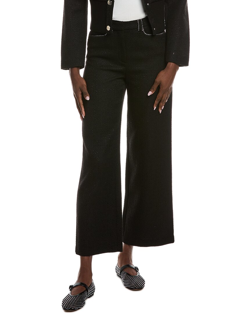 Maje Tweed Pant In Black