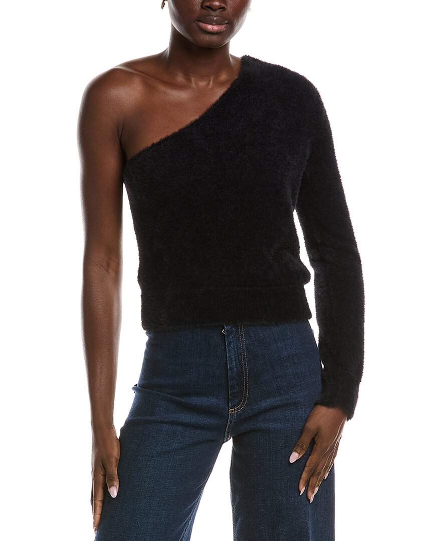 Maje Fleece Sweater In Black